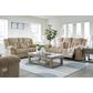 Ashley Tip-Off Power Reclining Sofa with Adjustable Headrest in Wheat, , large