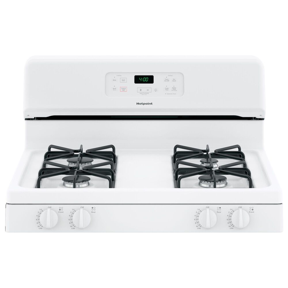 Hotpoint 30" Free-Standing Standard Clean Gas Range in White, , large