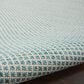 Nourison Courtyard Ivory and Aqua 7" x 10" Indoor/Outdoor Area Rug, , large