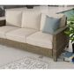 Serenity Timberline Stationary Patio Sofa in Cast Pumice, , large