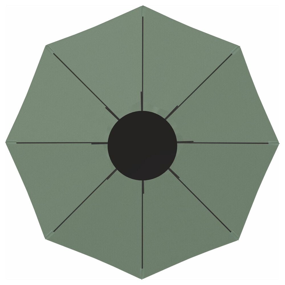 Garden Party Market 11' Octagon Auto Tilt Umbrella with Black Base in Spa, , large