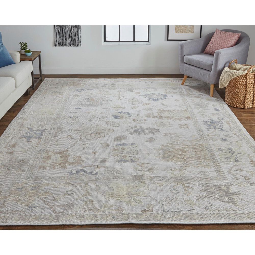Feizy Wendover Oriental 3&#39;6&quot; x 5&#39;6&quot; Silver Area Rug, , large