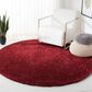 Safavieh August Shag 6"7" Round Burgundy Area Rug, , large