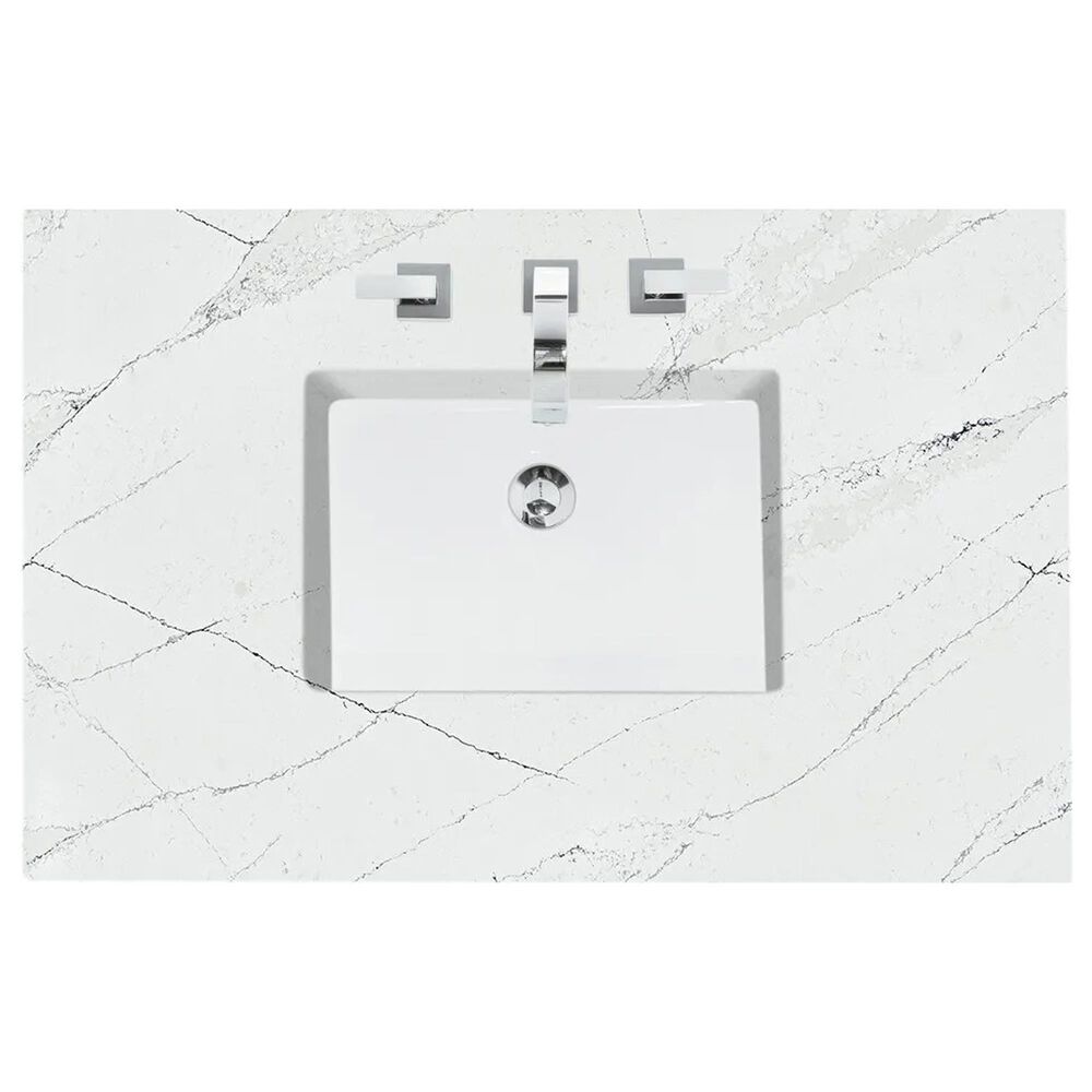 James Martin Vanities Lorelai 36&quot; Single Vanity in Black Onyx with 3 cm Ethereal Noctis Quartz Top, , large