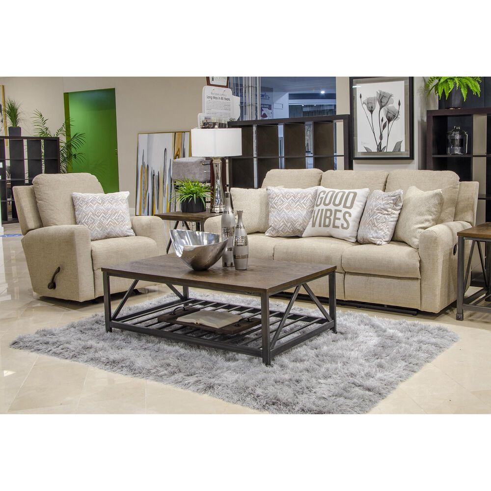 Catnapper Calvin Manual Rocker Recliner in Putty, , large