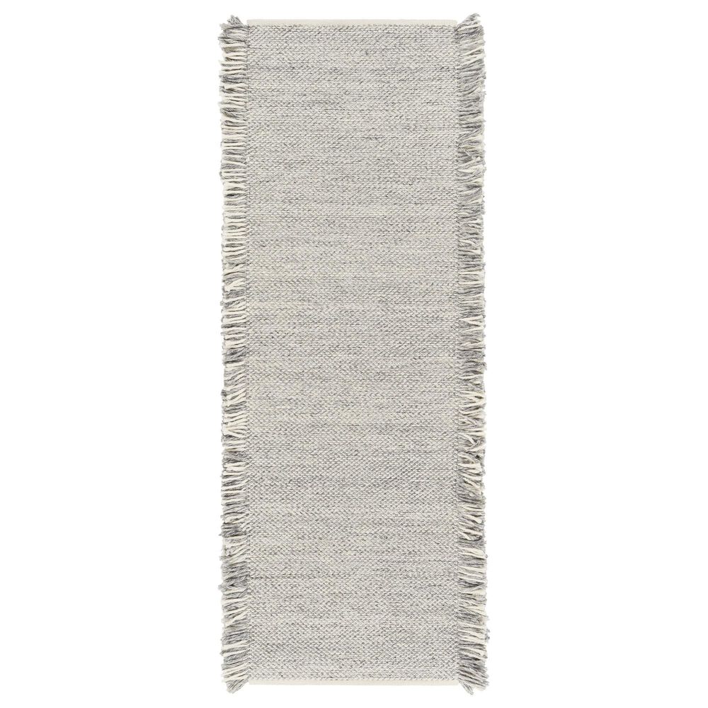 Surya Azalea 2"6" x 8" Light Gray, Medium Gray, Black and Cream Indoor/Outdoor Runner, , large