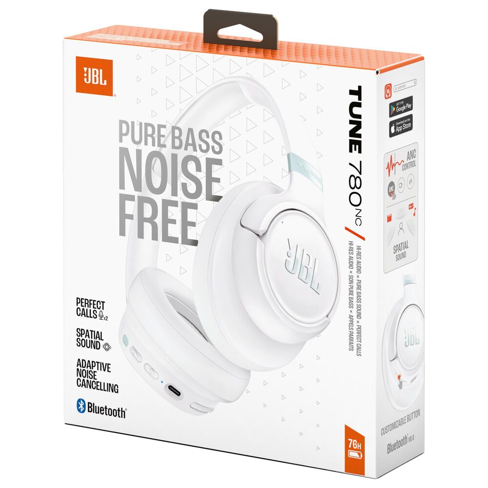 JBL Tune 780NC Wireless Over-Ear Headphones in White, , large