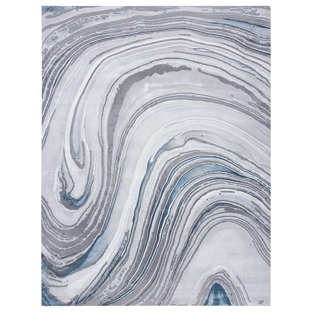 Safavieh Craft CFT845M 9" x 12" Blue and Grey Area Rug, , large