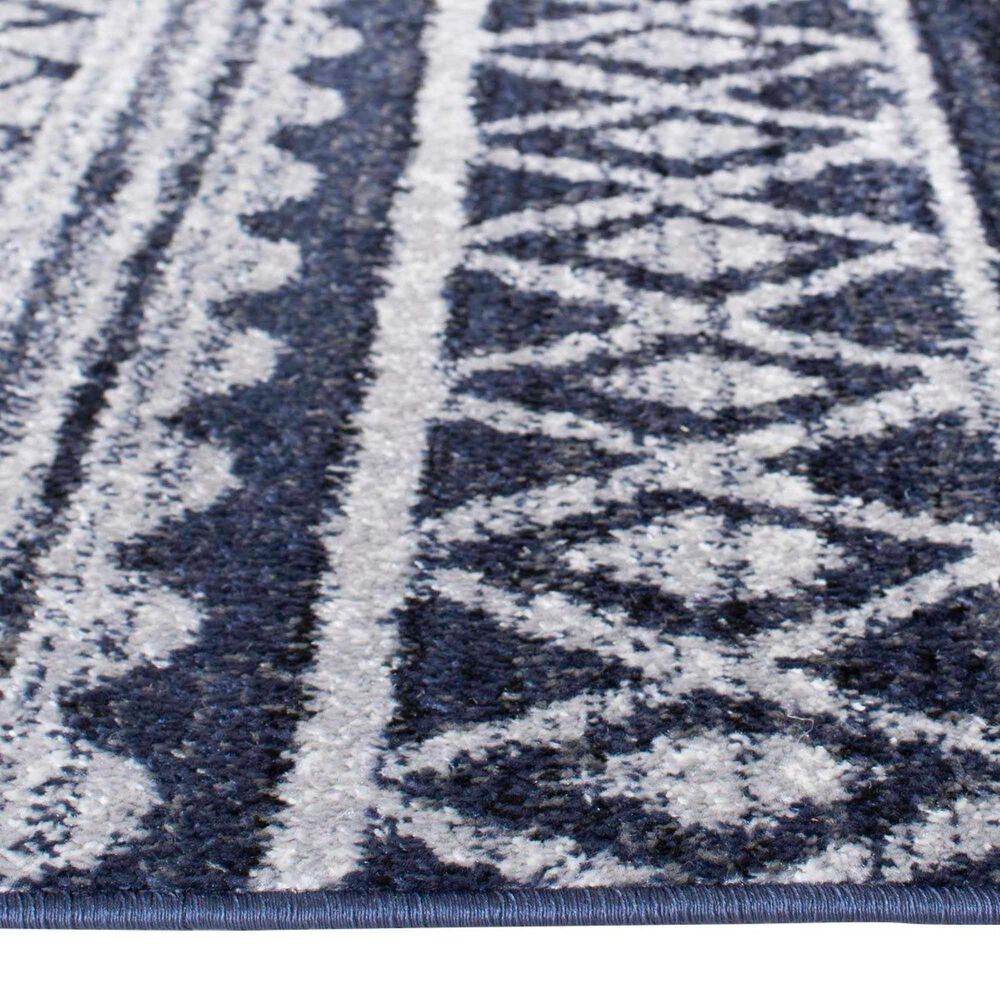 Safavieh Adirondack ADR119M 2&#39;6&quot; x 8&#39; Ivory and Navy Runner, , large
