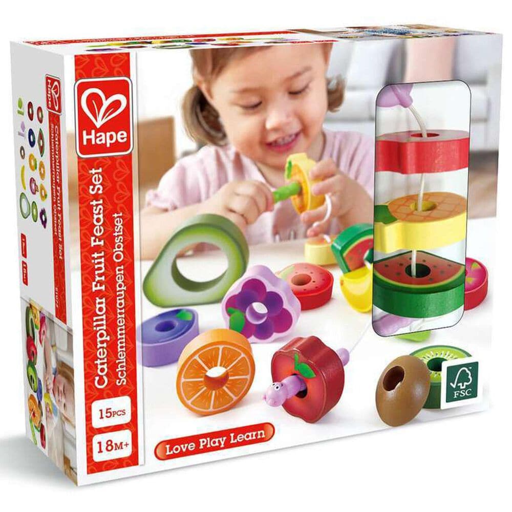 Hape Toys Caterpillar Fruit Feast Set in Multicolor, , large