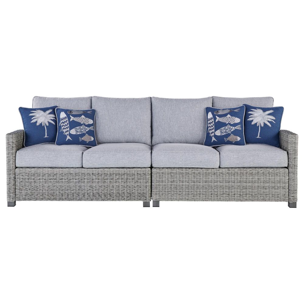 Ashley Naples Beach 4-Piece Outdoor Sectional in Gray, , large
