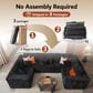 HOMLUX Modular Sectional Cloud Couch, Plush Corduroy U Shaped Sofa with Chaise, Big Comfy Couches Set in Black, , large