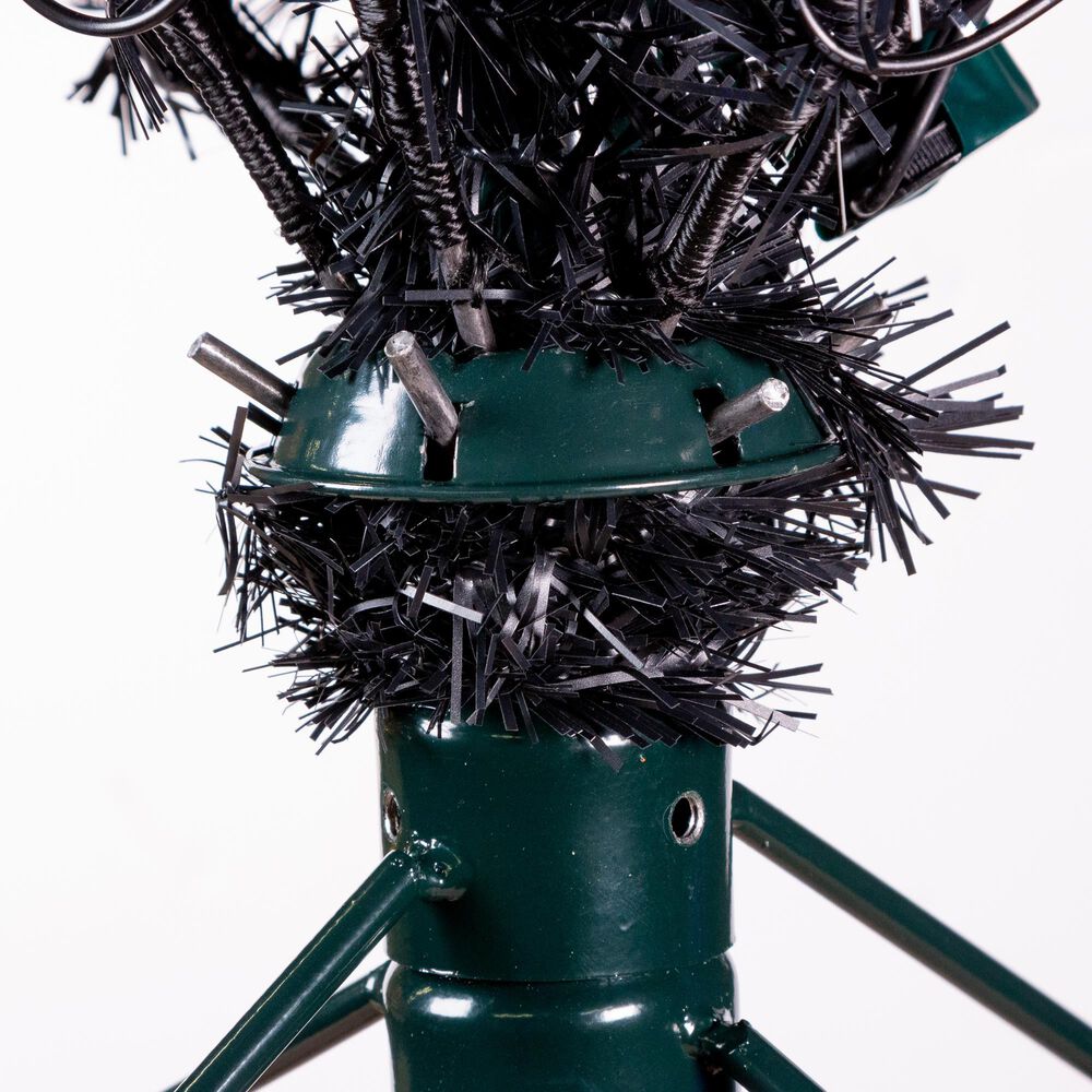 The Gerson Company 7.5&#39; Pre-Lit Tuscany Tinsel Christmas Tree in Black, , large