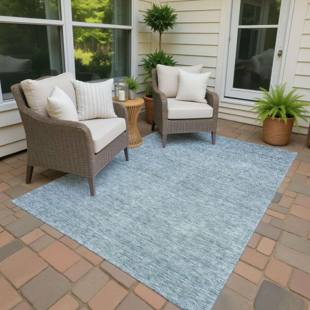 Dalyn Rug Company Soft Essentials Solid Sky 9' x 12' Indoor/Outdoor Area Rug, , large