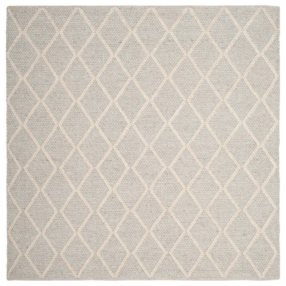 Safavieh Natura NAT310B 6" Square Silver and Ivory Area Rug, , large