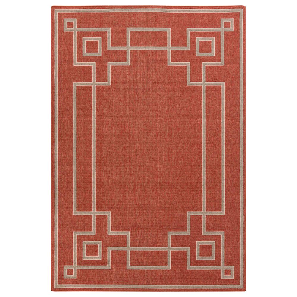 Surya Alfresco 5"3" x 7"7" Rust, Brown and Beige Indoor/Outdoor Area Rug, , large