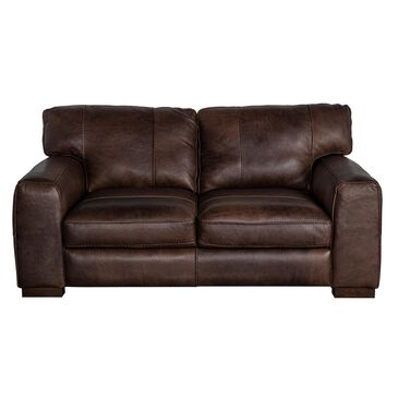 Softline Leather Loveseat in Madison Espresso, , large
