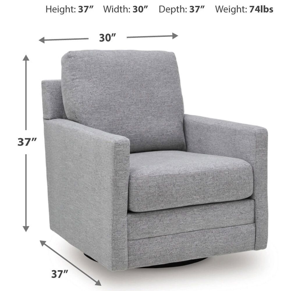 Ashley Freybourne Swivel Accent Chair in Pewter, , large