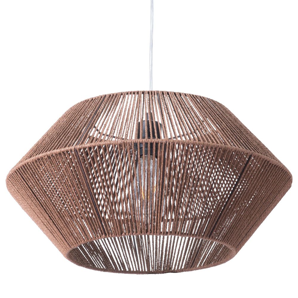 Zuo Modern Kendrick Ceiling Lamp in Brown, , large