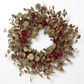 The Gerson Company 24" Eucalyptus Wreath with Bell, Berry in Green and Red, , large