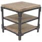 Maple and Jade 2-Shelf Accent End Table in Brown and Bronze, , large