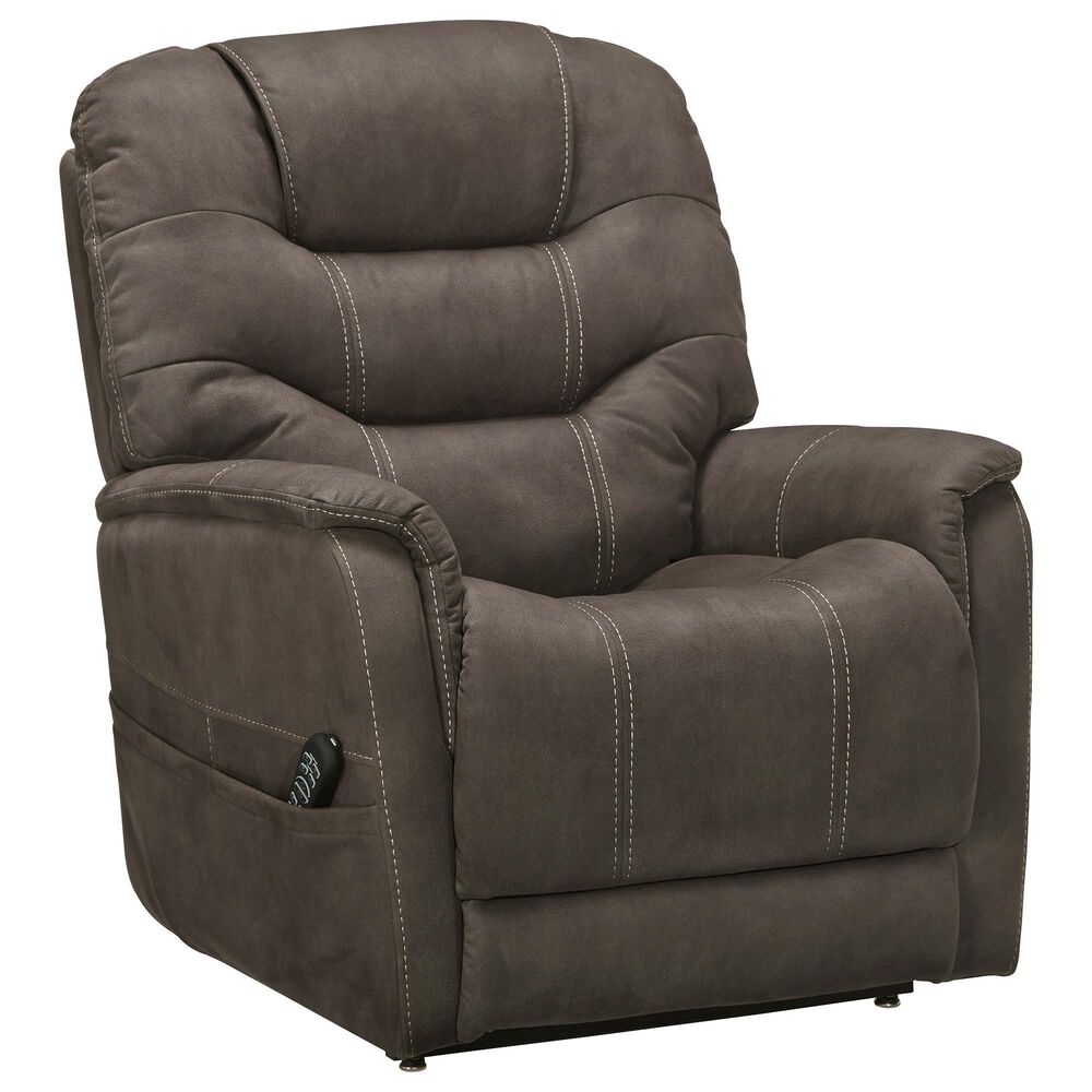 Signature Design by Ashley Ballister Power Lift Recliner with Power Headrest and Lumbar in Espresso, , large