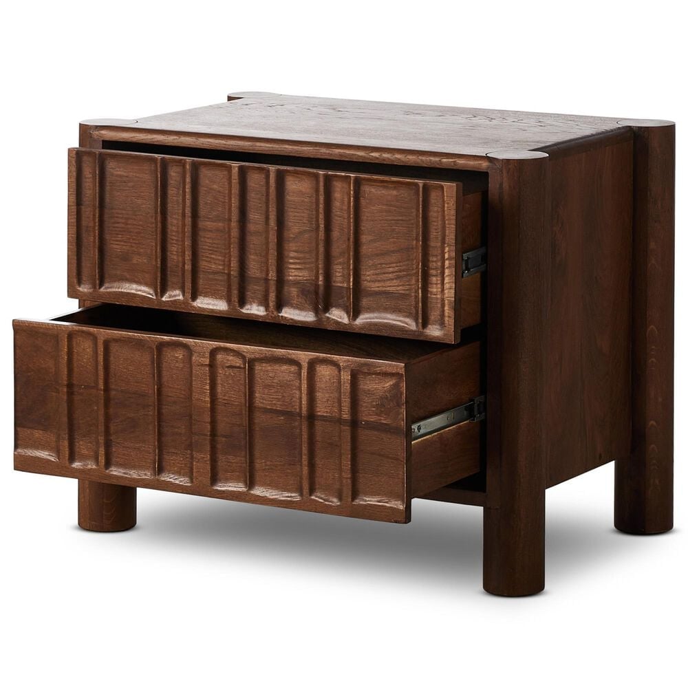 Four Hands Ezri 2-Drawer Nightstand in Cocoa Oak, , large