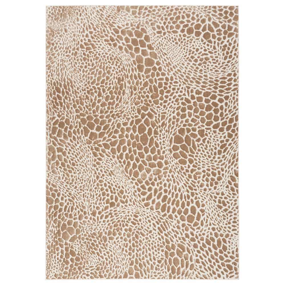 Nourison Desire Camel and Silver 5"3" x 7"3" Area Rug, , large
