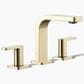 Kohler Parallel Widespread Bathroom Sink Faucet in Vibrant French Gold, , large