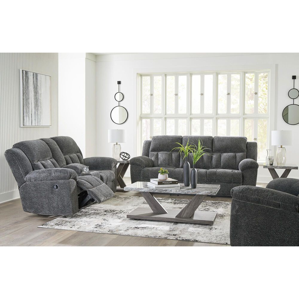 Ashley Frohn Manual Reclining Sofa in Graphite, , large