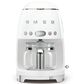 Smeg 47.34 Oz Drip Coffee Maker in White and Polished Chrome, , large