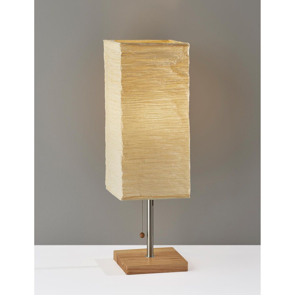 Adesso Dune Table Lamp in Natural and Brushed Steel, , large