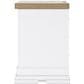 Ashley Ashbryn Nightstand in White and Natural with USB Ports, , large