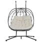 Hearth and Haven Outdoor Hanging Egg Chair with Stand in Beige, , large