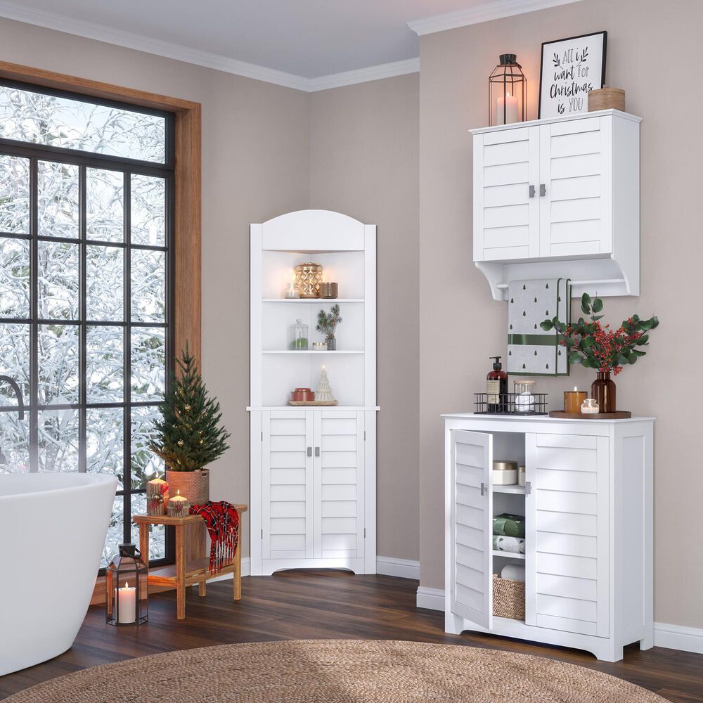 RiverRidge Home Brookfield 2-Door Floor Cabinet in White, , large