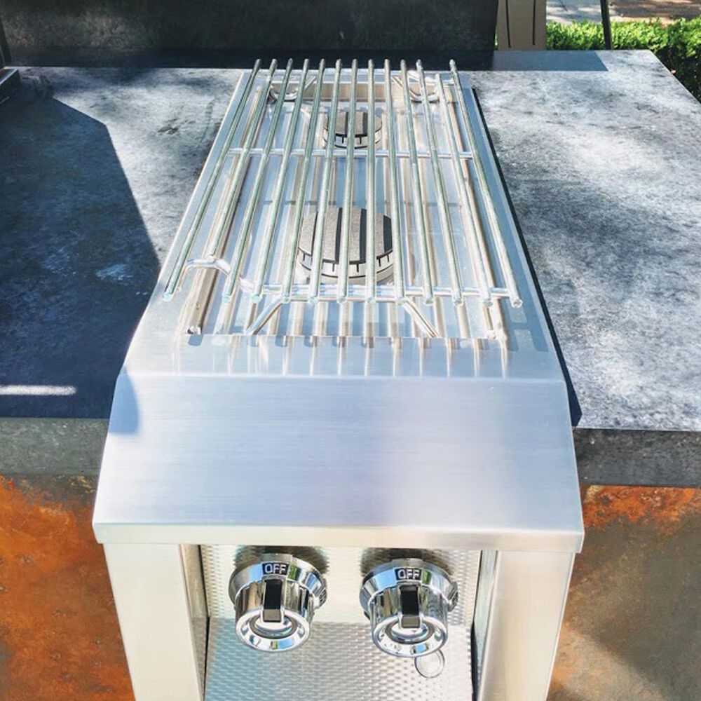 Hestan Aspire 12" Natural Gas Double Side Burner in Stainless Steel, , large