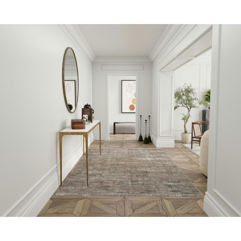 Nourison Sustainable Trends 6&#39; x 9&#39; Ivory and Mocha Area Rug, , large