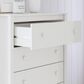 Ashley Hallityn 5-Drawer Chest in Matte White, , large