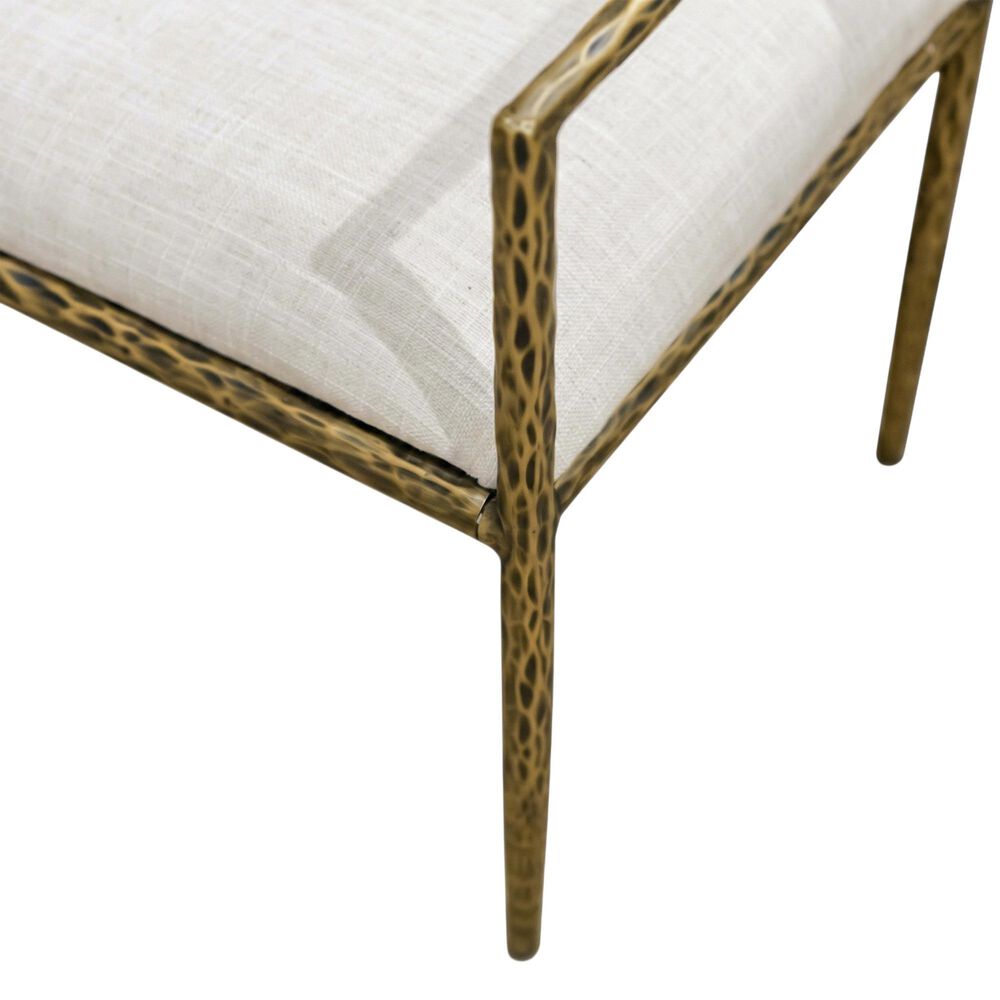 Furniture of America Lalia Metal Padded Upholstered Bench in Matte Gold, , large