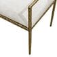 Furniture of America Lalia Metal Padded Upholstered Bench in Matte Gold, , large
