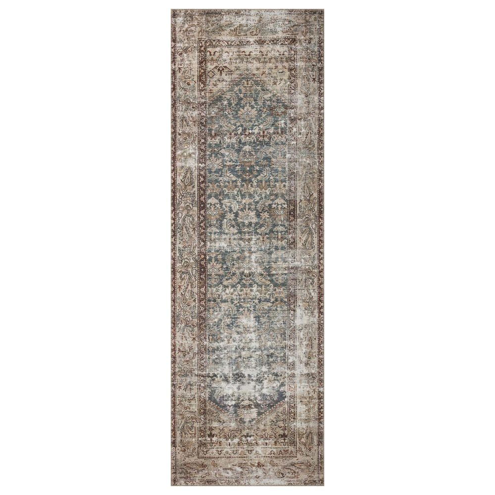 Amber Lewis x Loloi Georgie 3" x 12" Teal and Antique Runner, , large