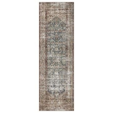 Amber Lewis x Loloi Georgie 3" x 12" Teal and Antique Runner, , large