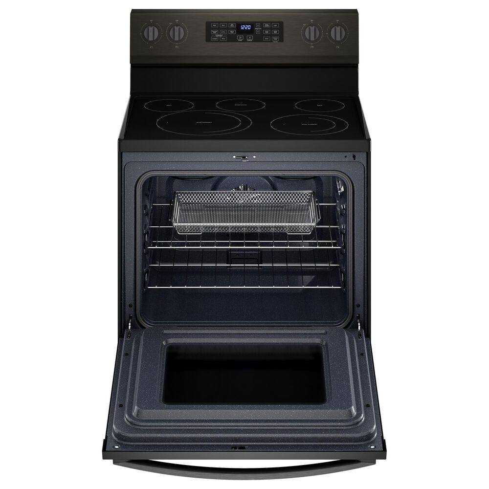 Whirlpool 5.3 Cu. Ft. Electric Range 5-in-1 Air Fry Oven in Fingerprint Resistant Black Stainless Steel, , large