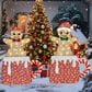 HOMLUX 2-Piece Gingerbread Man Gift Box with LED Lights in Champagne, , large