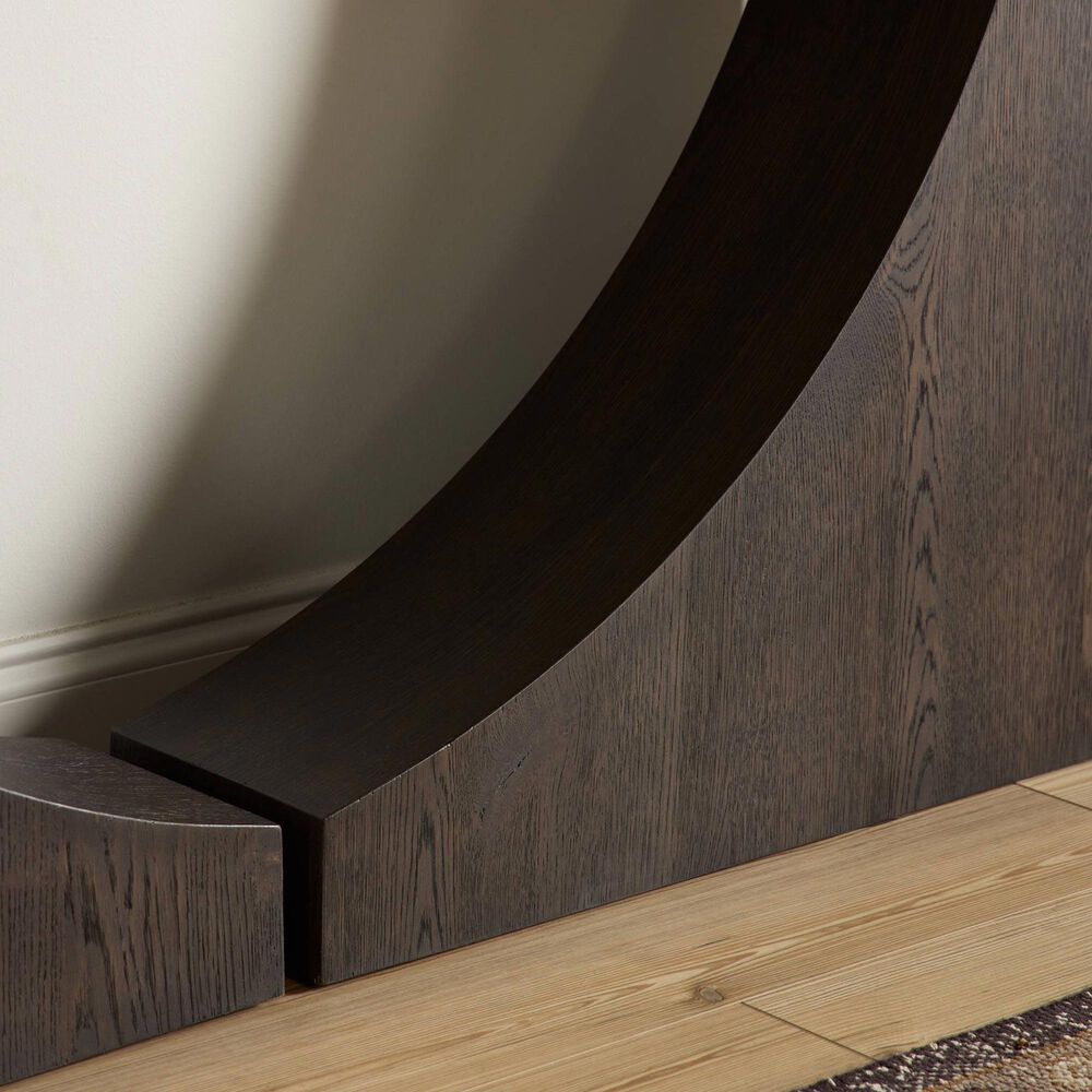 Four Hands Maly Console Table in Coffee Iron and Espresso Oak Veneer, , large