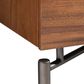 Bernhardt Brasea 32" 2 Drawer Nightstand in Lume and Tungsten with AC and USB Ports, , large