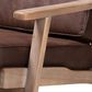 Baxton Studio Sigrid Arm Chair in Dark Brown, , large