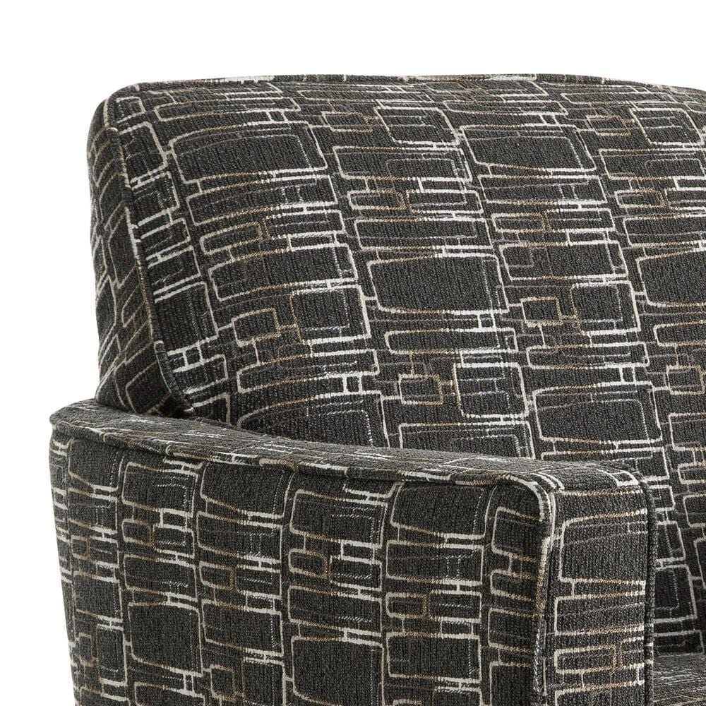 Northwestern Bri Pewter Swivel Chair in Quandra Shadow, , large