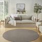 Nourison Courtyard Ivory and Charcoal 6" Round Indoor/Outdoor Area Rug, , large