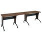 Rta Products Llc Deluxe L-Shaped Desk in Mahogany and Grey, , large